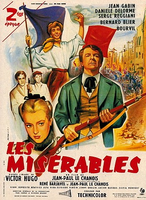 Affiche des Misérables 1958, deuxième époque