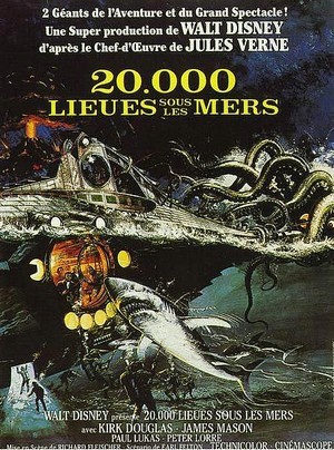 Affiche de 20 000 lieues sous les mers