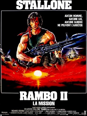 Affiche de Rambo II, la mission